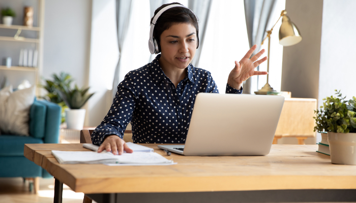 work from home jobs canada with young professional woman working at home desk